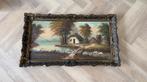 Schilderij met landschap en huisje, Antiek en Kunst, Kunst | Schilderijen | Klassiek, Ophalen