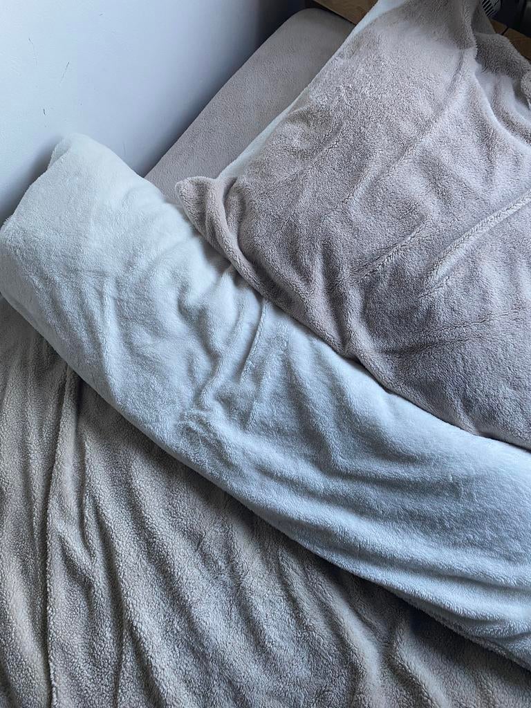 Optidee Optipluche complete 1 persoons beddengoedset, Eenpersoons, Wit, Dekbedovertrek, Ophalen of Verzenden