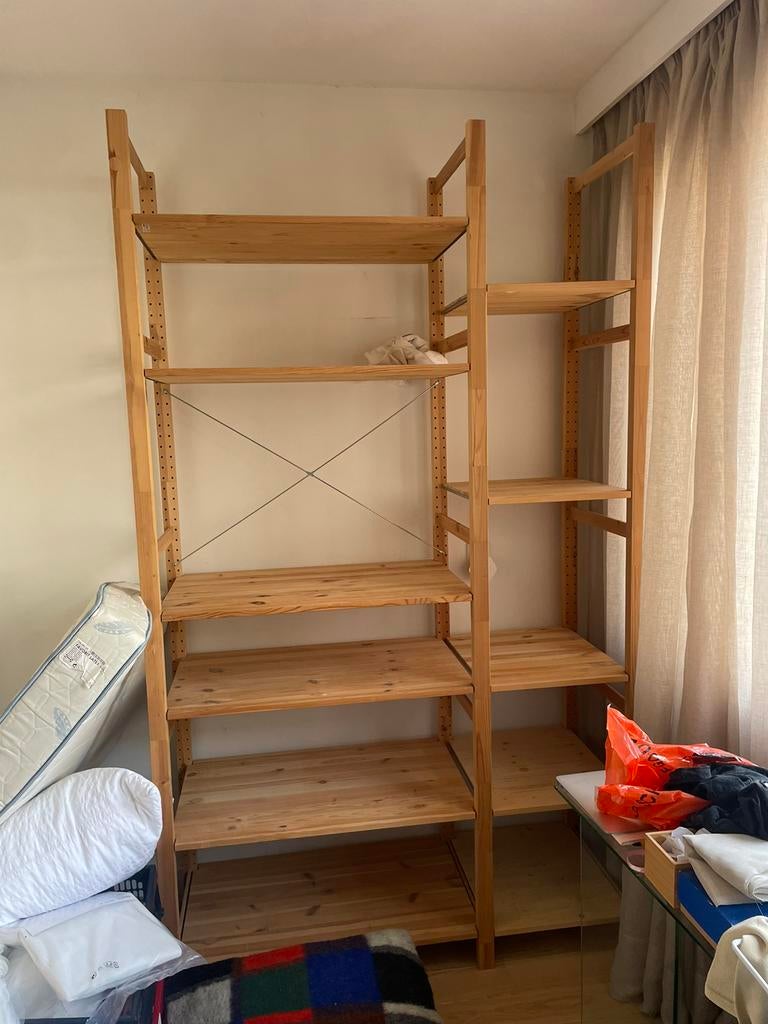 Ivar kast stellingkast garderobe hout nieuwstaat, Ophalen, Zo goed als nieuw