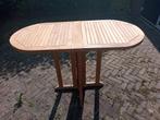 Teak houten terrastafel, Tuin en Terras, Tuintafels, Ophalen, Zo goed als nieuw, Ovaal, Teakhout