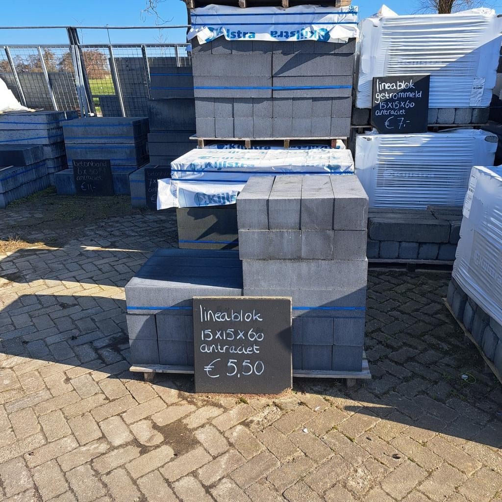 Lineablokken, Tuin en Terras, Tegels en Klinkers, Ophalen of Verzenden, Nieuw, Beton, Klinkers