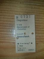 Dagretour van Heerenveen naar Amersfoort 2e klas uit 1980., Ophalen of Verzenden, Zo goed als nieuw, Trein, Overige typen