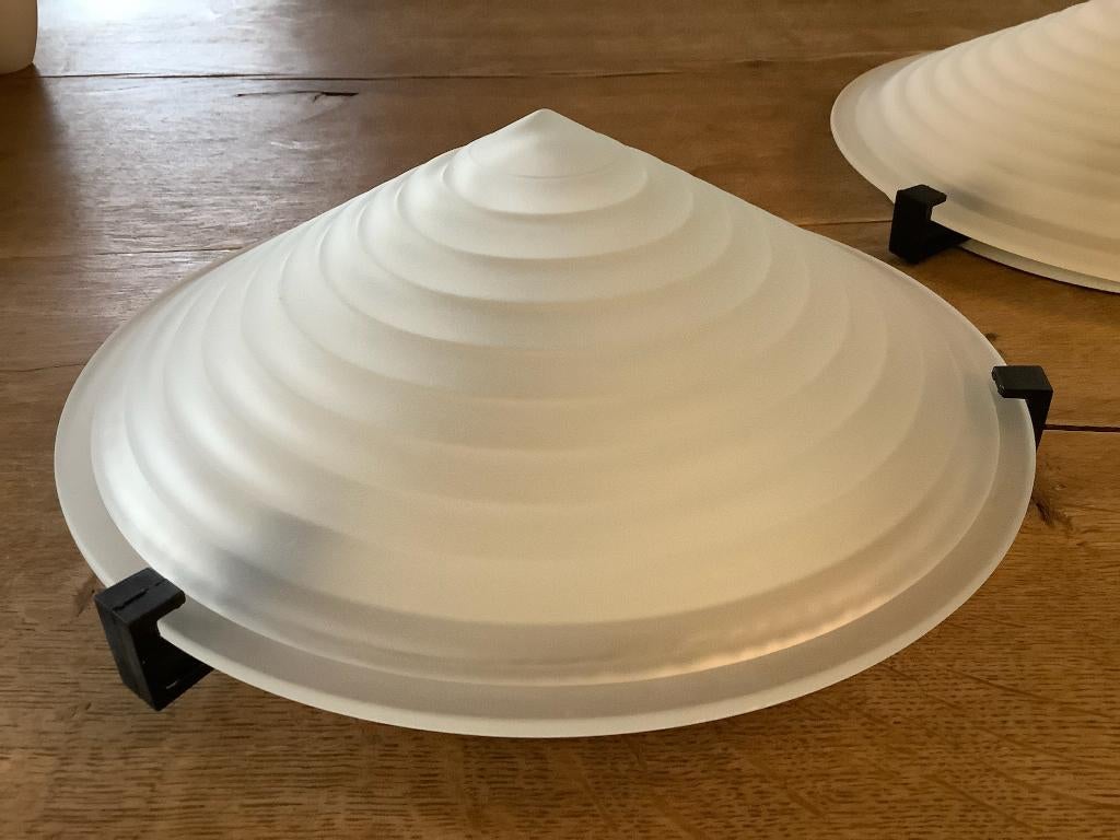 Vintage Massive piramide plafondlamp 2 x, Ophalen of Verzenden, Gebruikt