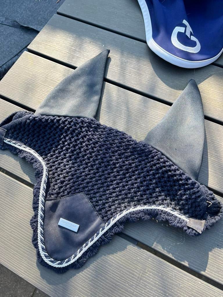 Oornetje blauw Equistrian Stockholm maat Cob, Dieren en Toebehoren, Paarden en Pony's | Dekens en Dekjes, Ophalen of Verzenden