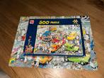 Jan van Haasteren 500 stukjes puzzel - De Autospuiterij, Ophalen of Verzenden, 500 t/m 1500 stukjes, Zo goed als nieuw, Legpuzzel