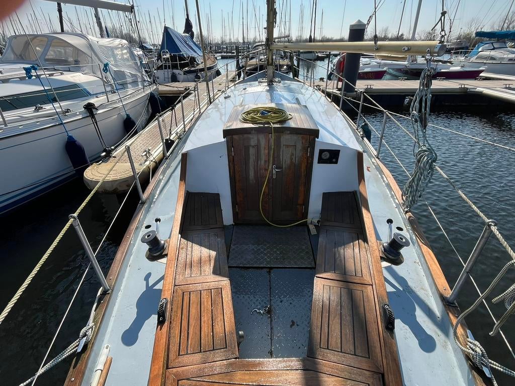 De Vries Lentsch klasieke jacht, Watersport en Boten, Kajuitzeilboten en Zeiljachten, Ophalen, Gebruikt, Staal, Diesel