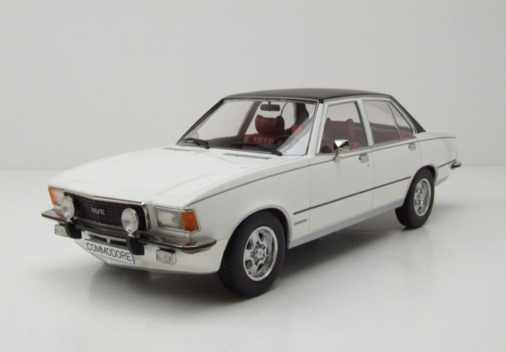 1:18 Opel Commodore B uit 1972 Wit Model Car Groep, Hobby en Vrije tijd, Modelauto's | 1:18, Ophalen of Verzenden, Nieuw, Auto