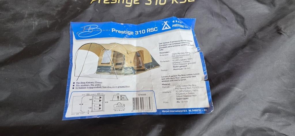Bardani Prestige 310 RSC tent, Caravans en Kamperen, Tenten, Ophalen
