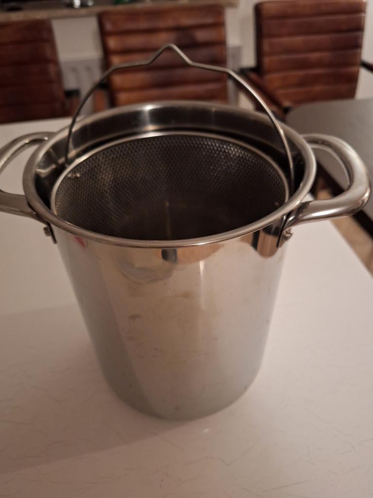 RVS asperge pan met vergiet, Huis en Inrichting, Ophalen of Verzenden