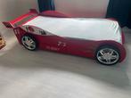 Rood kinderbed in de vorm van een raceauto, Ophalen, Gebruikt, 70 tot 85 cm, Matras