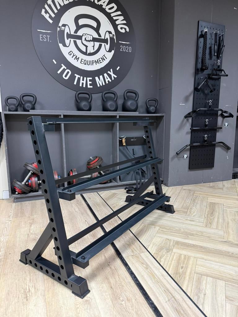 Nieuw To the Max 3 laags dumbell rek/rack 126x90x54 cm, Sport en Fitness, Fitnessmaterialen, Dumbbell, ., Nieuw, Ophalen of Verzenden