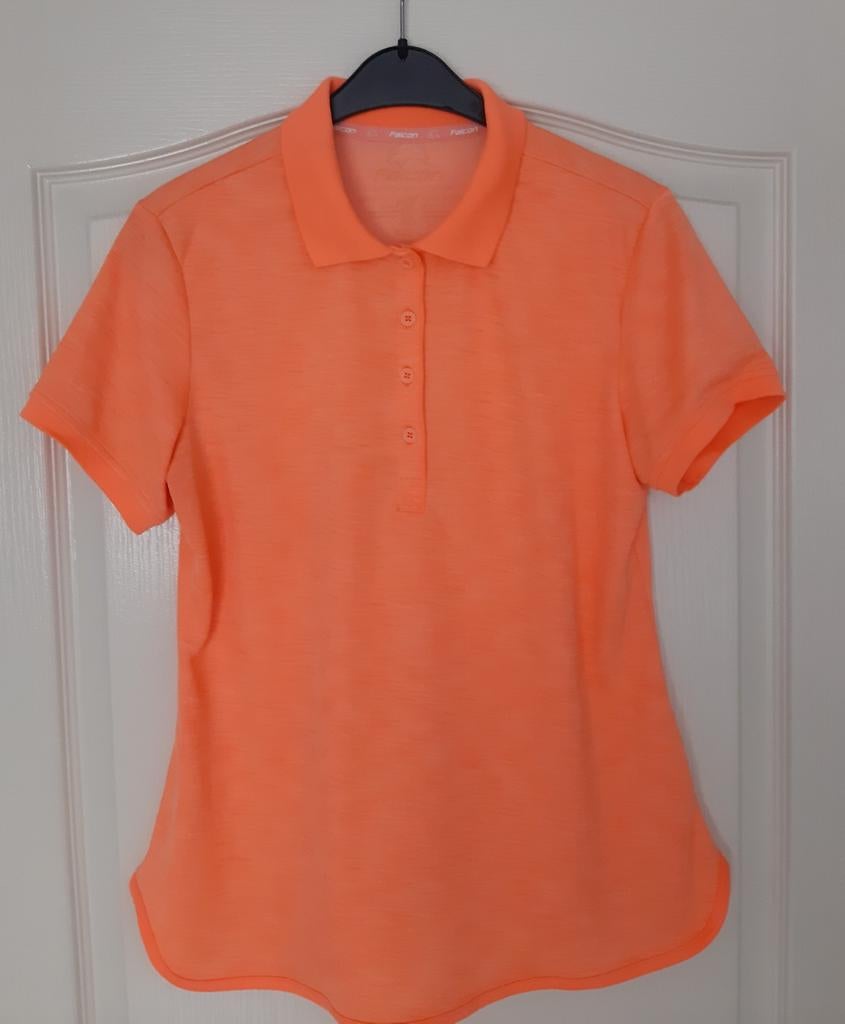 Oranje Falcon Polo Maat M, Kleding | Dames, Ophalen of Verzenden, Zo goed als nieuw, Oranje, Korte mouw