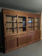 TEAK houten kast, Ophalen, Met deur(en), 200 cm of meer, Glas