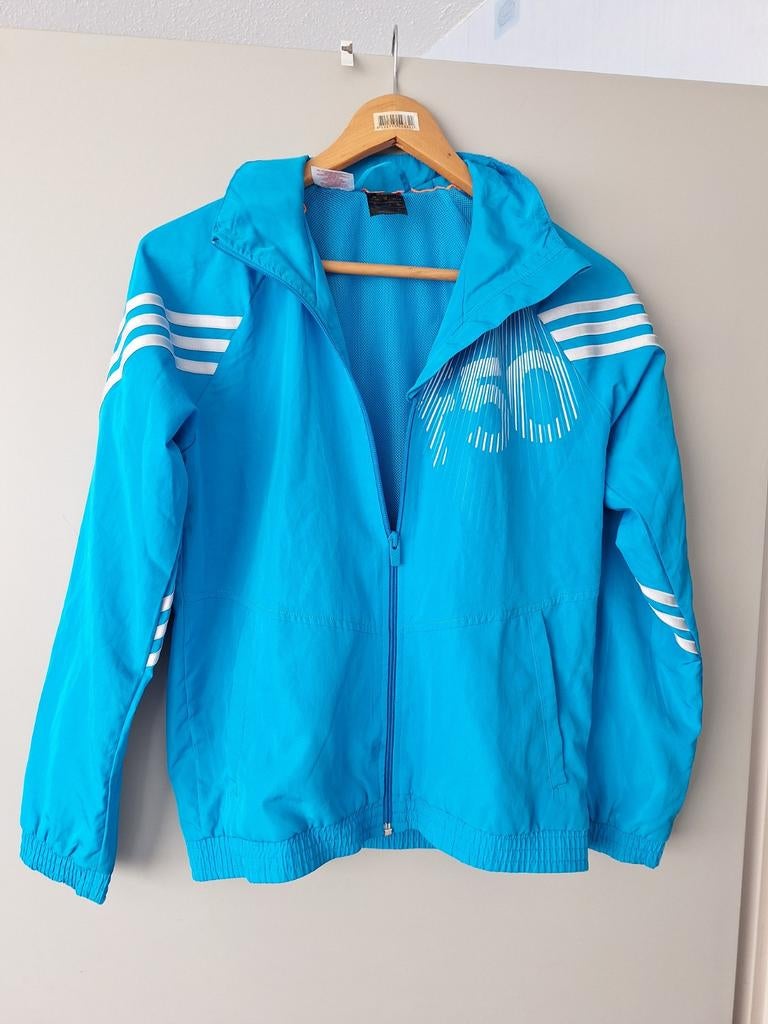Adidas jas, jack. Blauw, Ophalen of Verzenden, Zo goed als nieuw, Jongen, Jas