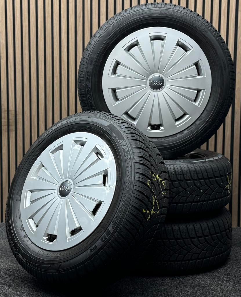 WINTER! Originele 16 inch Audi A4 B9 5x112 ET35 Dunlop SP AO, Ophalen, 16 inch, ., Banden en Velgen