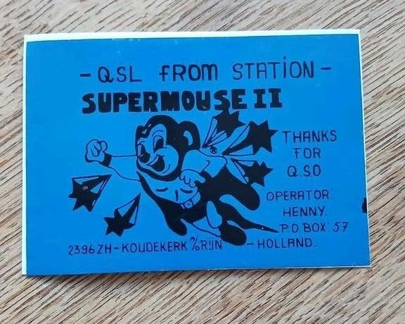 Sticker piraat zender Station Supermouse 2 KOUDEKERK ad Rijn, Ophalen of Verzenden