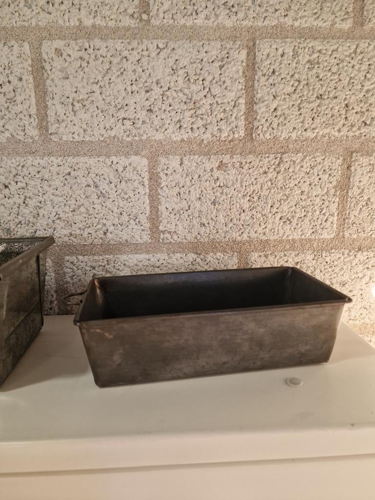 Oud engelse bakkers blikken met ophang haak, Antiek en Kunst, Ophalen of Verzenden