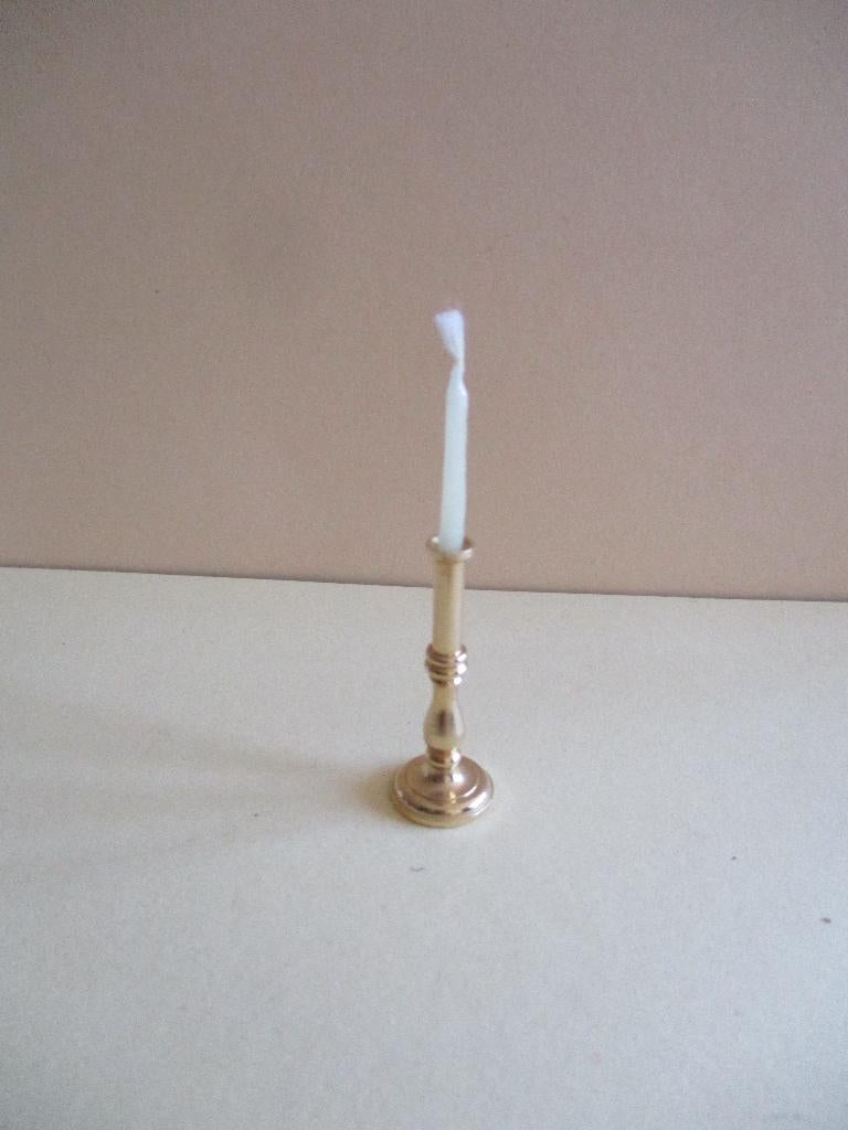 poppenhuis grotere messing kandelaar, Ophalen of Verzenden, Zo goed als nieuw, Decoratie