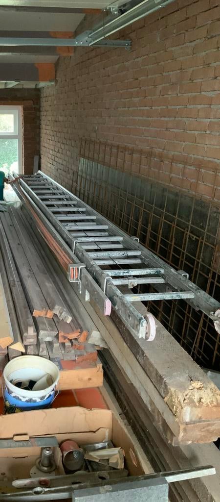 Uitschuifbare trekladder, Ophalen, Gebruikt, Ladder, 4 meter of meer