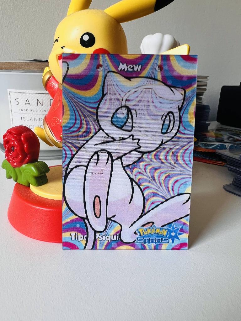 Mew 151 3D Pokemon Stars Promo Card, Verzenden, Nieuw, Losse kaart, Foil