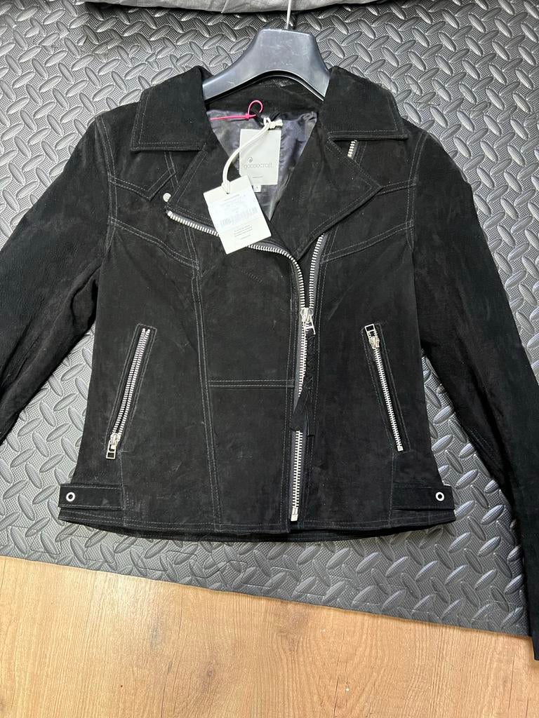 Goosecraft Leren Bikerjack Zwart - 100% Leer, Cc, Cc, Zwart, Cc