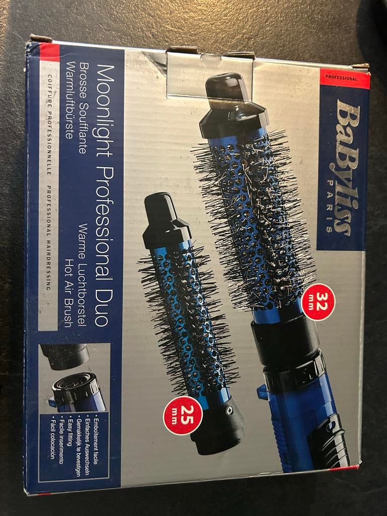 BaByliss Moonlight Professional Duo Warme Luchtborstel, Ophalen of Verzenden, Nieuw, Krultang of Stijltang