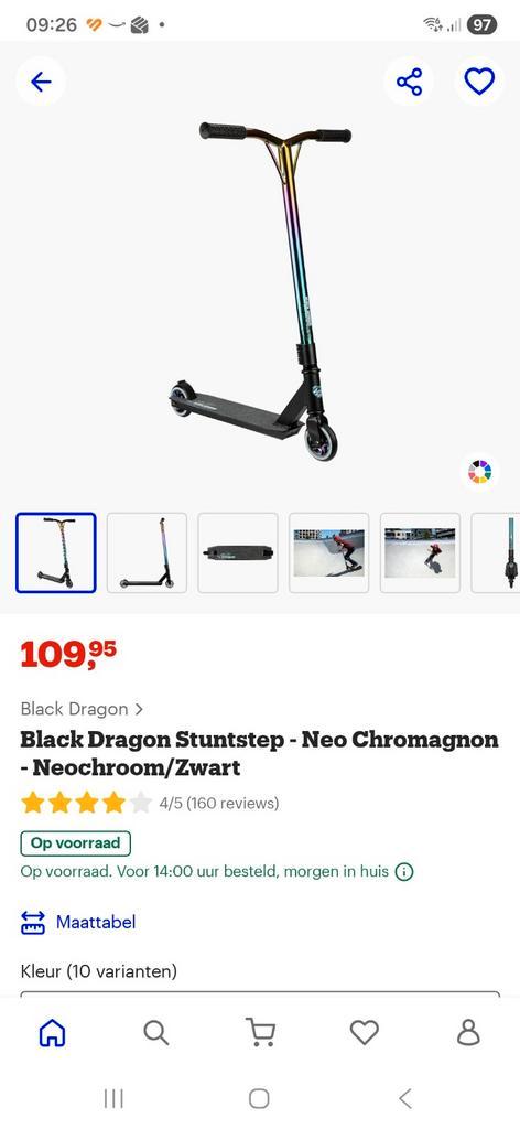 Black dragon stunt step, Fietsen en Brommers, Steps, Gebruikt, Gewone step, Ophalen of Verzenden