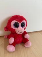 Ty Beanie Boo Aapje Rood/Roze met Paarse Glitter Oogjes, Ophalen, Gebruikt, Overige typen