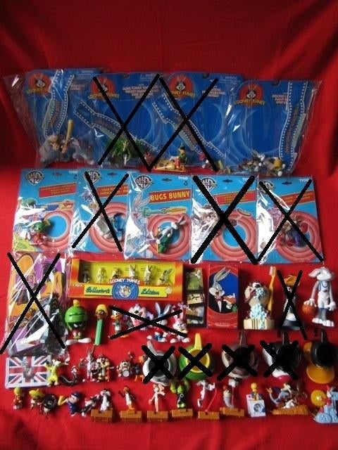 Figuur Looney Tunes Bugs Bunny, Daffy Duck of Marvin Martian, Ophalen of Verzenden, Looney Tunes, Zo goed als nieuw, Beeldje of Figuurtje