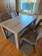 Eetkamertafel met 4 stoelen - 120x80 cm, Huis en Inrichting, Tafels | Eettafels, Gebruikt, 100 tot 150 cm, Vier personen, Rechthoekig