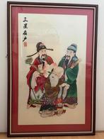 Chinees borduurwerk met lijst te koop, Ophalen of Verzenden