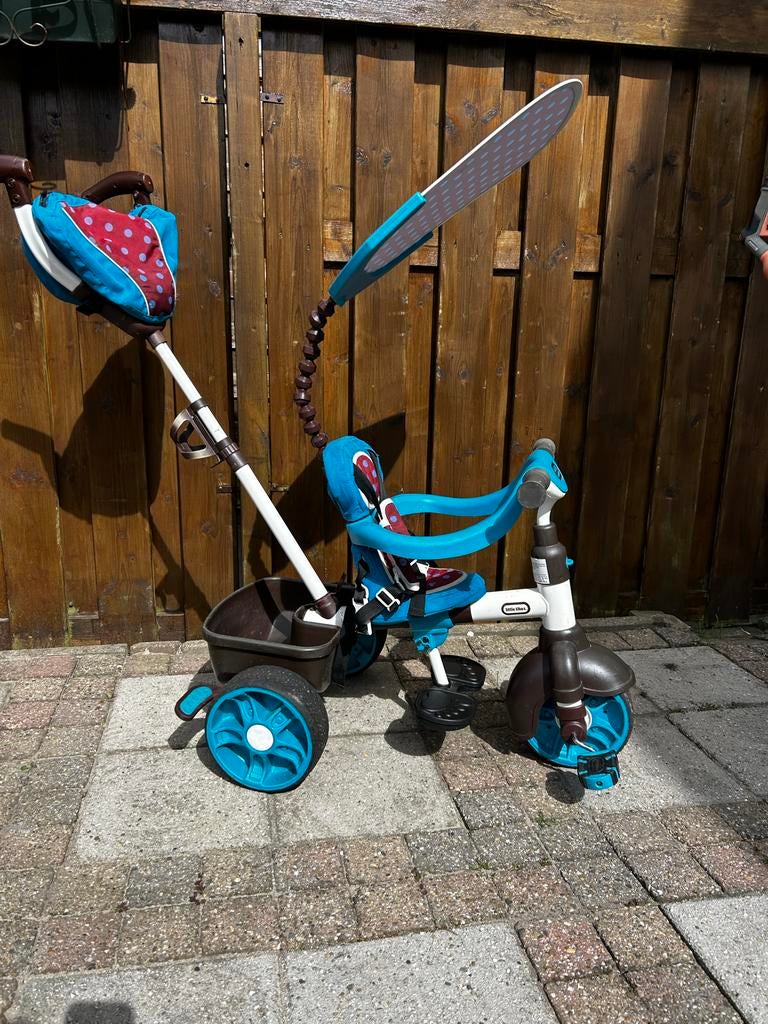 Little Tikes driewieler met duwstang, Ophalen, Gebruikt, Duwstang