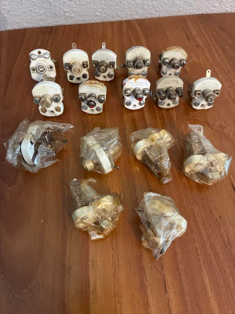 16x Vintage Variabele Condensatoren voor Radio/Elektronica, Telecommunicatie, Zenders en Ontvangers, Ophalen of Verzenden, Gebruikt