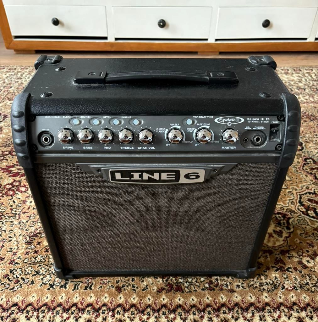 Line 6 Spider III 15W versterker, Muziek en Instrumenten, Versterkers | Bas en Gitaar, Ophalen, Zo goed als nieuw, Gitaar, Minder dan 50 watt