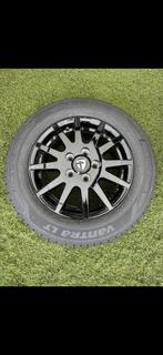 4 banden met aluminium velgen zwart voor camper, Caravans en Kamperen, Ophalen of Verzenden, Nieuw