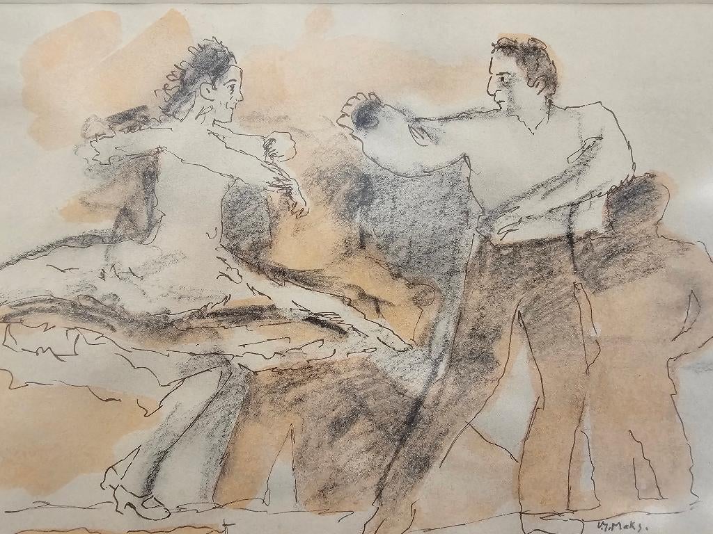 Kees Maks  Uniek werk  Aquarel, Ophalen