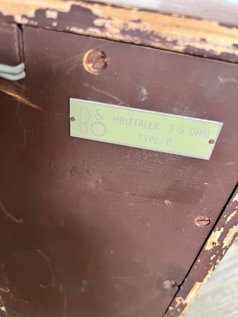 Vintage B&O speakers Hojtaler type B, Zo goed als nieuw, Minder dan 60 watt, Front, Rear of Stereo speakers, Ophalen