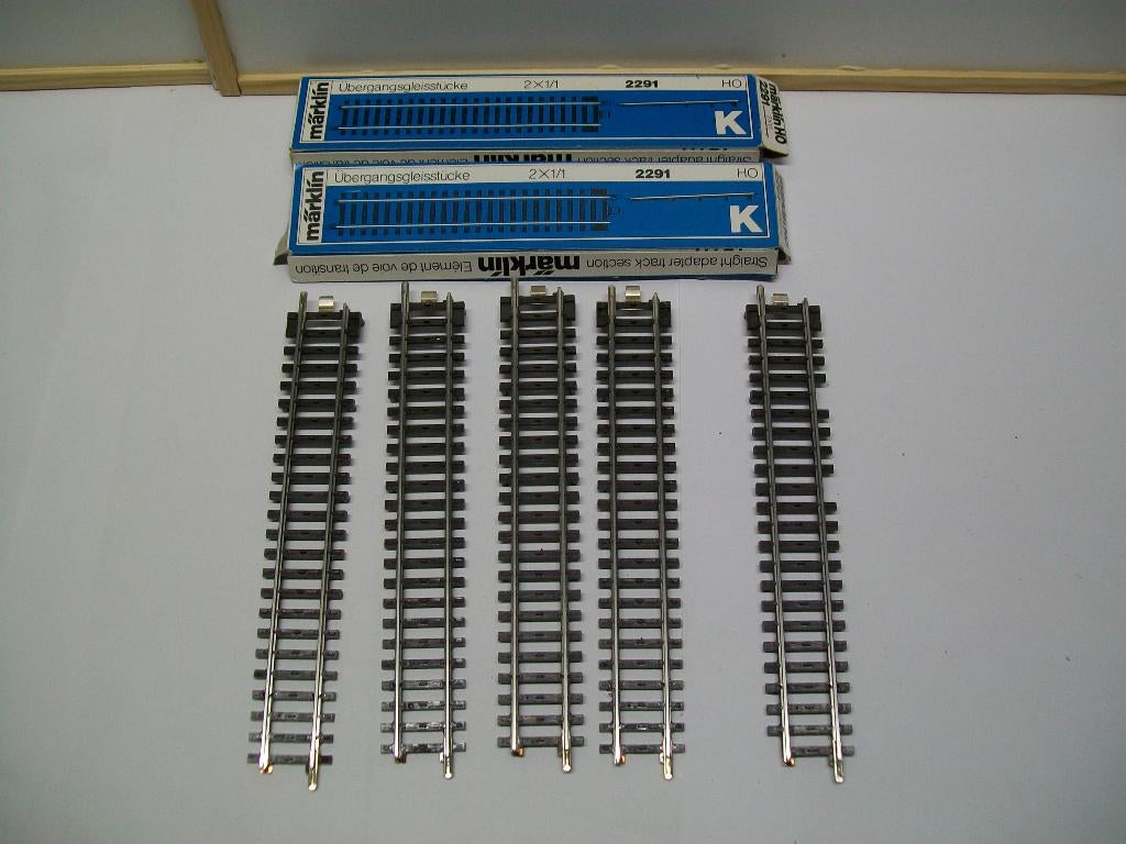 marklin 2291 5x  overgang van K naar M rails, Hobby en Vrije tijd, Modeltreinen | H0, Wisselstroom, Gebruikt, Rails, Ophalen of Verzenden