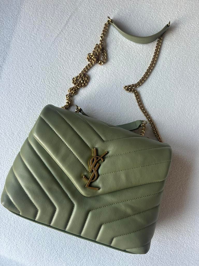 Lou Lou ysl tas, Verzenden, Zo goed als nieuw, Groen, Schoudertasje