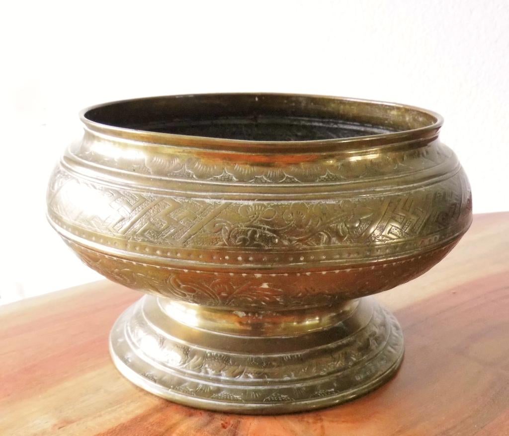 Bronzen sirikom voetstukkom, Ophalen of Verzenden, Koper