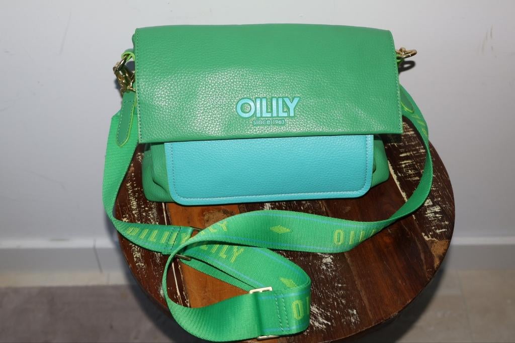 Oilily tas in mooie groentinten, 20x27 cm, Oilily, Schoudertasje, NL, Ophalen of Verzenden