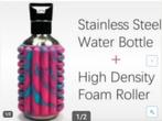 Foamroller/massagerol en sportbidon in een 1,2 liter, Sport en Fitness, Ophalen of Verzenden, Zo goed als nieuw, Foamroller