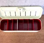 Brabantia spaarpot met 7 vakken.Geldkistje, vintage jaren 60, Verzamelen, Ophalen of Verzenden, Gebruikt, Metaal of Blik, Overige thema's