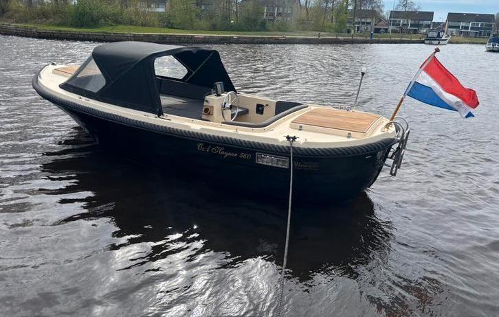 Oud huijzer 560 sloep met 15 pk Mercury en evt trailer, Ophalen, 10 tot 30 pk, Gebruikt, 3 tot 6 meter