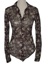 Chipie de Ville retro blouse, taupe/bruin, Mt. M, Maat 38/40 (M), Chipie de Ville, Overige kleuren, Verzenden