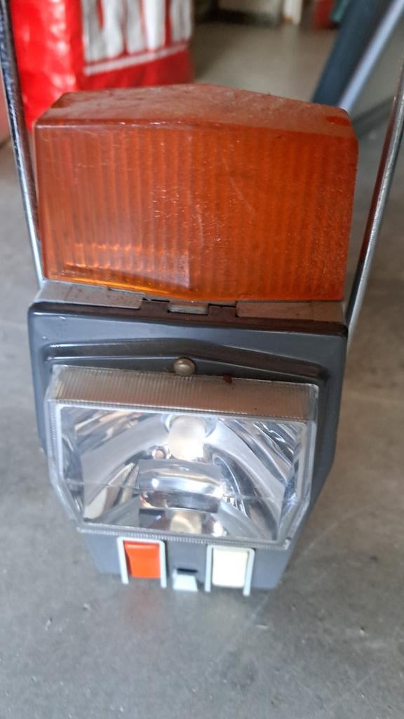 Vintage fietslamp met oranje reflector, Ophalen of Verzenden, Gebruikt, Dynamo, Voorlicht