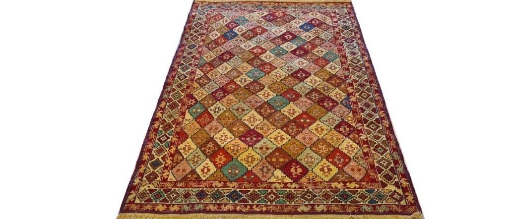 Soumak kelim Perzische tapijten 190x126/wandkleed/tafelkleed, Huis en Inrichting, Stoffering | Tapijten en Kleden, 100 tot 150 cm