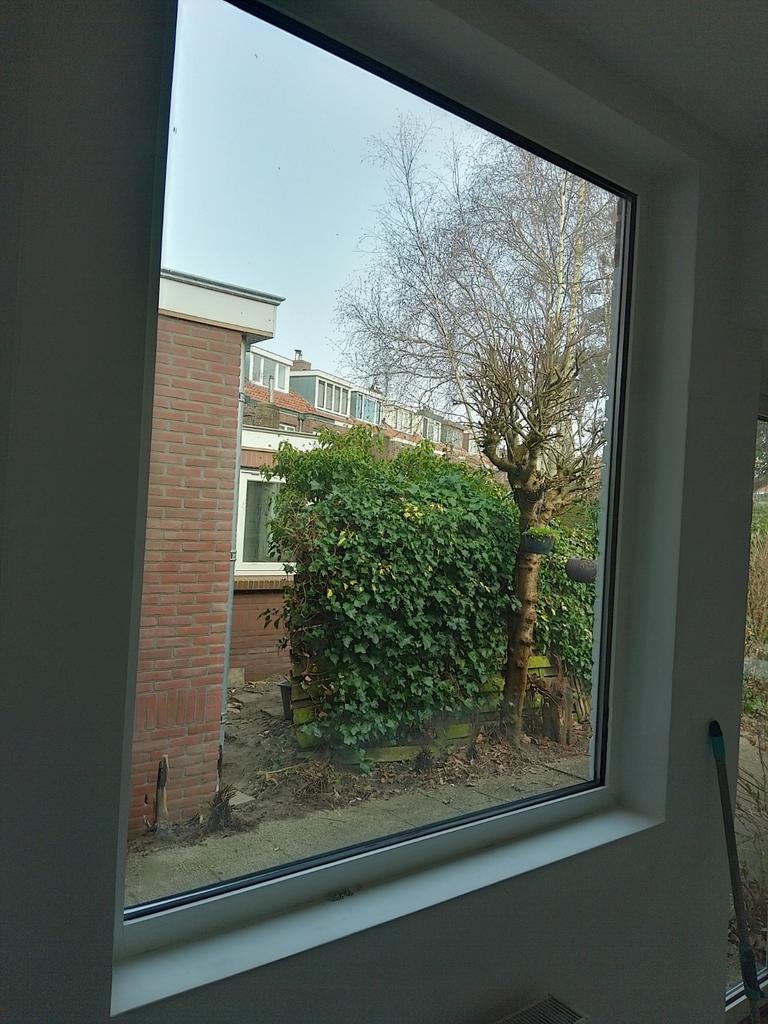 Kunststof raamkozijn en keukendeur uit 1986, Doe-het-zelf en Verbouw, Kozijnen en Schuifpuien, Kunststof, Deurkozijn, Nieuw, 150 tot 225 cm