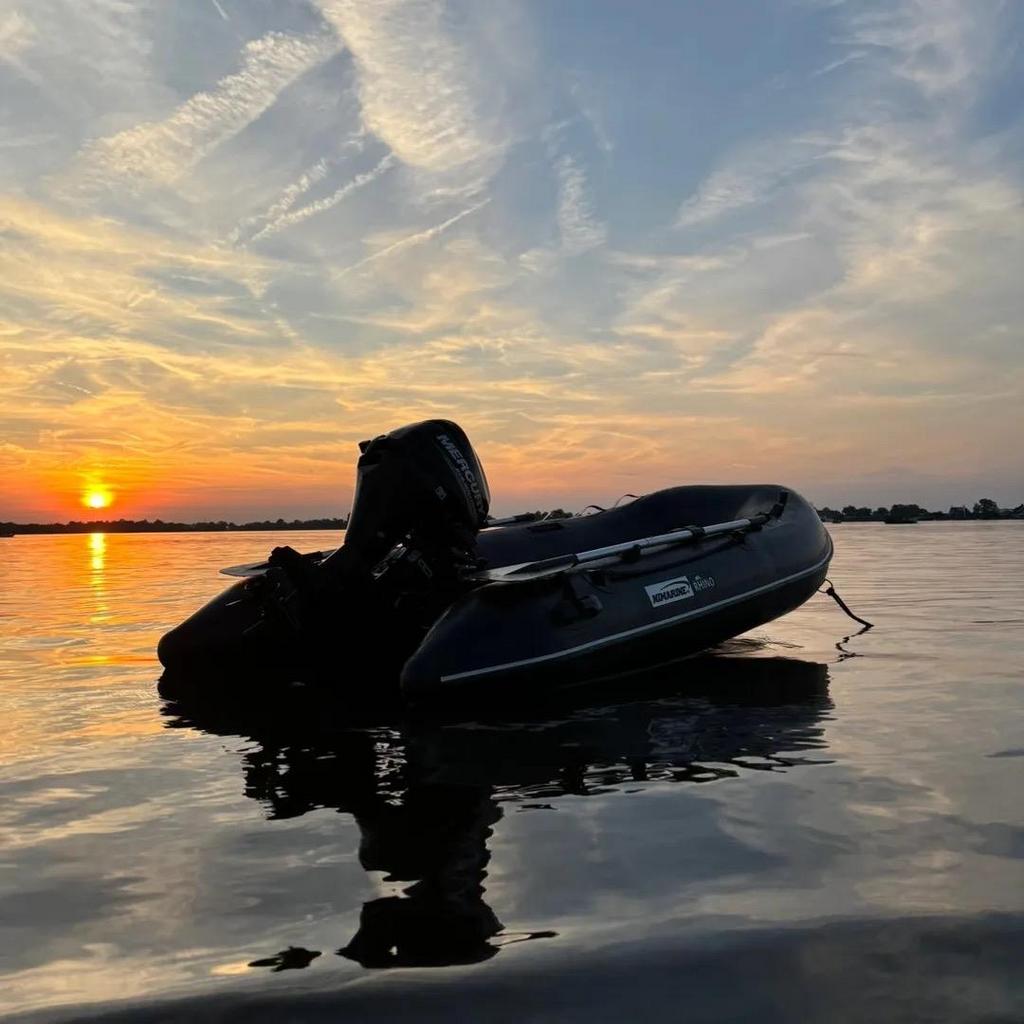 Mooie Nimarine rubberboot met 8 pk Mercury 4-takt motor, Watersport en Boten, Gebruikt, Benzine, Minder dan 70 pk, Overige materialen