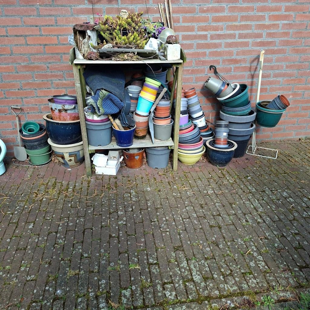 Baskets plastic bloempotjes ook ijzer hout glas, Ophalen, Minder dan 30 cm, Rond, Balkon